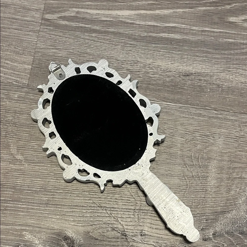 vintage hand mirror wall-hanging